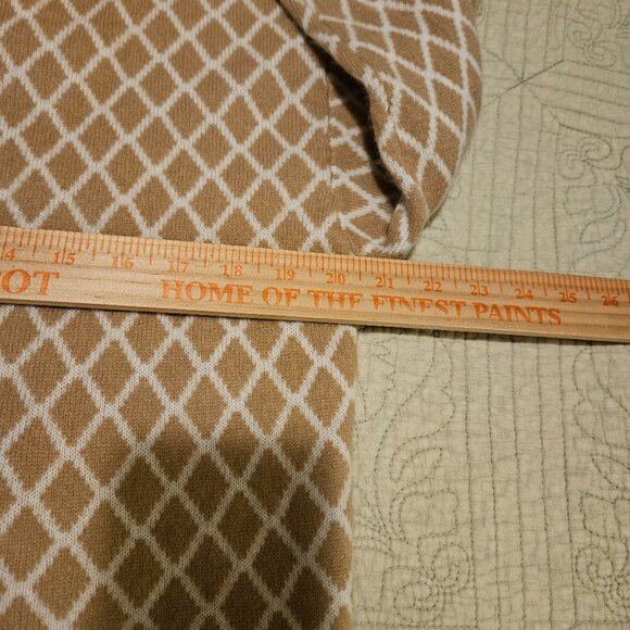 CRUSH. XL 100% Cashmere Cropped Cowl Neck Diamond Patterned Sweater NWT - Picture 7 of 7